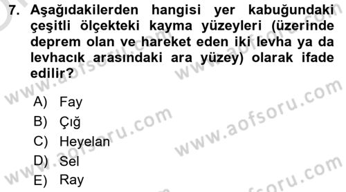 Yerel Yönetimlerde CBS Uygulamaları Dersi 2023 - 2024 Yılı Yaz Okulu Sınav Soruları 7. Soru