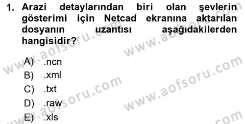 Yerel Yönetimlerde CBS Uygulamaları Dersi 2024 - 2025 Yılı (Vize) Ara Sınav Soruları 1. Soru