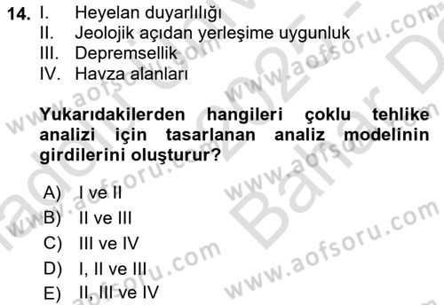 Yerel Yönetimlerde CBS Uygulamaları Dersi 2025 - 2026 Yılı (Vize) Ara Sınav Soruları 14. Soru
