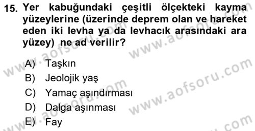 Yerel Yönetimlerde CBS Uygulamaları Dersi 2025 - 2026 Yılı (Vize) Ara Sınav Soruları 15. Soru
