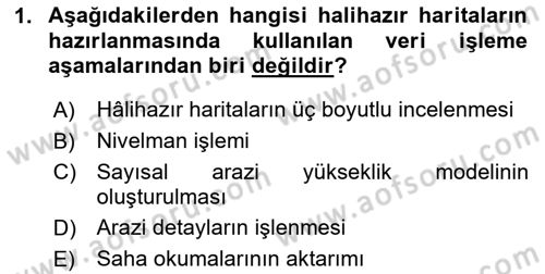 Yerel Yönetimlerde CBS Uygulamaları Dersi 2025 - 2026 Yılı (Final) Dönem Sonu Sınav Soruları 1. Soru