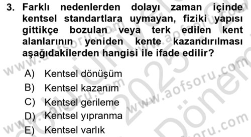 Yerel Yönetimlerde CBS Uygulamaları Dersi 2025 - 2026 Yılı (Final) Dönem Sonu Sınav Soruları 3. Soru