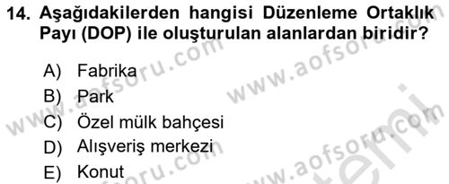Yerel Yönetimlerde CBS Uygulamaları Dersi 2025 - 2026 Yılı Yaz Okulu Sınav Soruları 14. Soru