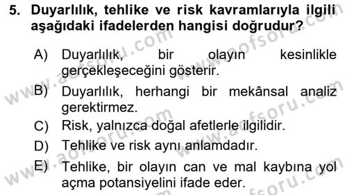 Yerel Yönetimlerde CBS Uygulamaları Dersi 2025 - 2026 Yılı Yaz Okulu Sınav Soruları 5. Soru
