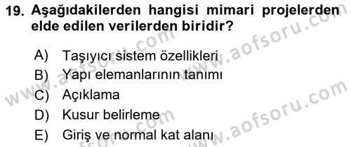 Coğrafi Bilgi Sistemlerinin Kullanım Alanları 2 Dersi 2020 - 2021 Yılı Yaz Okulu Sınav Soruları 19. Soru