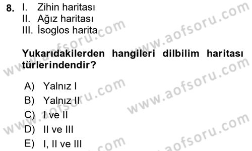 Coğrafi Bilgi Sistemlerinin Kullanım Alanları 2 Dersi 2021 - 2022 Yılı (Vize) Ara Sınav Soruları 8. Soru