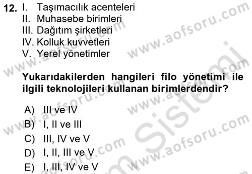 Coğrafi Bilgi Sistemlerinin Kullanım Alanları 2 Dersi 2021 - 2022 Yılı (Final) Dönem Sonu Sınav Soruları 12. Soru