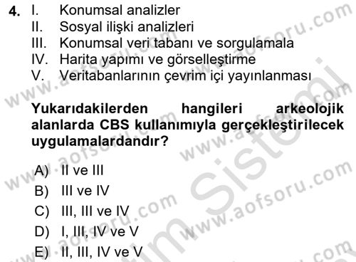 Coğrafi Bilgi Sistemlerinin Kullanım Alanları 2 Dersi 2021 - 2022 Yılı (Final) Dönem Sonu Sınav Soruları 4. Soru