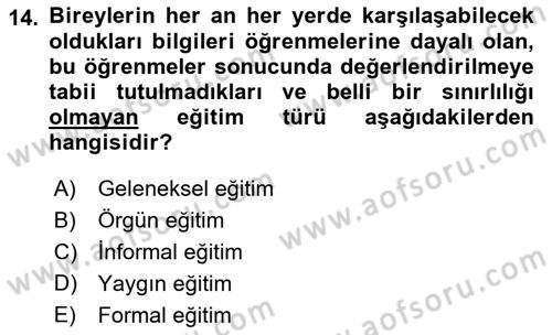 Coğrafi Bilgi Sistemlerinin Kullanım Alanları 2 Dersi 2022 - 2023 Yılı Yaz Okulu Sınav Soruları 14. Soru