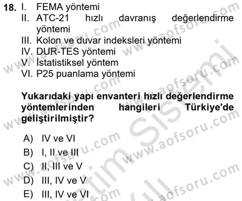 Coğrafi Bilgi Sistemlerinin Kullanım Alanları 2 Dersi 2022 - 2023 Yılı Yaz Okulu Sınav Soruları 18. Soru