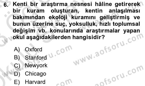 Coğrafi Bilgi Sistemlerinin Kullanım Alanları 2 Dersi 2022 - 2023 Yılı Yaz Okulu Sınav Soruları 6. Soru