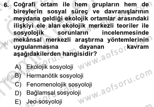 Coğrafi Bilgi Sistemlerinin Kullanım Alanları 2 Dersi 2023 - 2024 Yılı (Vize) Ara Sınav Soruları 6. Soru