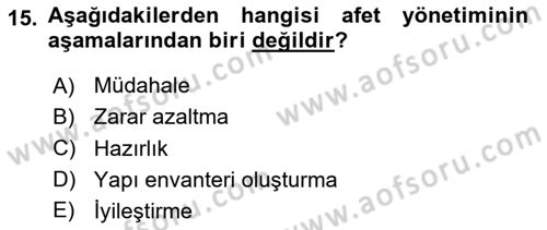 Coğrafi Bilgi Sistemlerinin Kullanım Alanları 2 Dersi 2023 - 2024 Yılı (Final) Dönem Sonu Sınav Soruları 15. Soru