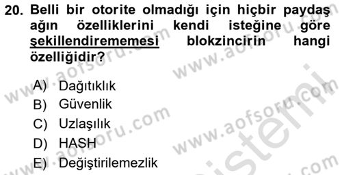 Coğrafi Bilgi Sistemlerinin Kullanım Alanları 2 Dersi 2023 - 2024 Yılı (Final) Dönem Sonu Sınav Soruları 20. Soru