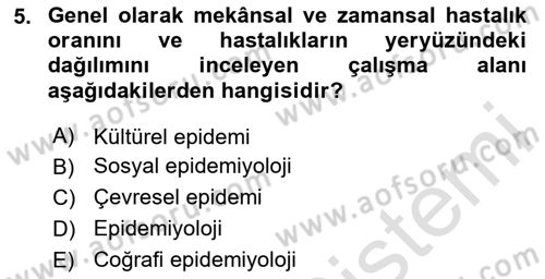 Coğrafi Bilgi Sistemlerinin Kullanım Alanları 2 Dersi 2024 - 2025 Yılı (Vize) Ara Sınav Soruları 5. Soru