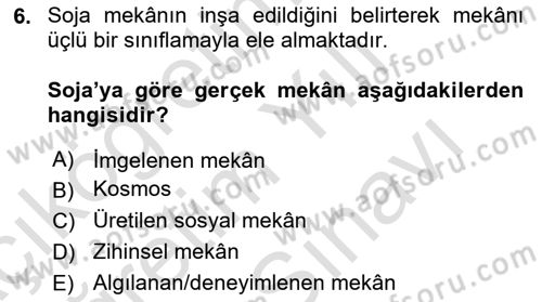Coğrafi Bilgi Sistemlerinin Kullanım Alanları 2 Dersi 2024 - 2025 Yılı (Vize) Ara Sınav Soruları 6. Soru