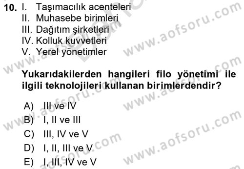 Coğrafi Bilgi Sistemlerinin Kullanım Alanları 2 Dersi 2024 - 2025 Yılı (Final) Dönem Sonu Sınav Soruları 10. Soru