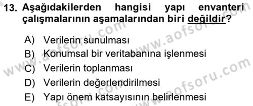 Coğrafi Bilgi Sistemlerinin Kullanım Alanları 2 Dersi 2024 - 2025 Yılı (Final) Dönem Sonu Sınav Soruları 13. Soru