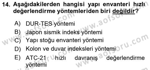 Coğrafi Bilgi Sistemlerinin Kullanım Alanları 2 Dersi 2024 - 2025 Yılı (Final) Dönem Sonu Sınav Soruları 14. Soru