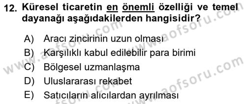 Coğrafi Bilgi Sistemlerinin Kullanım Alanları 2 Dersi 2024 - 2025 Yılı Yaz Okulu Sınav Soruları 12. Soru