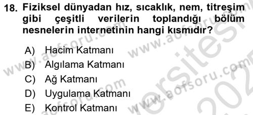 Coğrafi Bilgi Sistemlerinin Kullanım Alanları 2 Dersi 2024 - 2025 Yılı Yaz Okulu Sınav Soruları 18. Soru