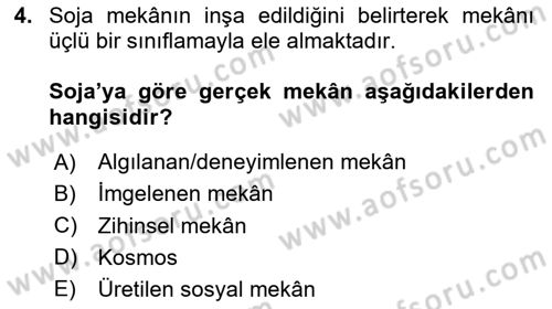 Coğrafi Bilgi Sistemlerinin Kullanım Alanları 2 Dersi 2024 - 2025 Yılı Yaz Okulu Sınav Soruları 4. Soru