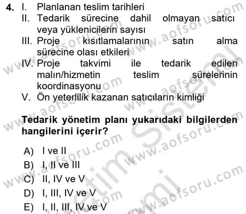 Cbs’de Proje Tasarımı ve Yönetimi Dersi 2022 - 2023 Yılı (Final) Dönem Sonu Sınav Soruları 4. Soru
