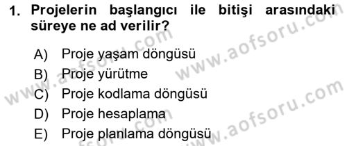 Cbs’de Proje Tasarımı ve Yönetimi Dersi 2022 - 2023 Yılı Yaz Okulu Sınav Soruları 1. Soru