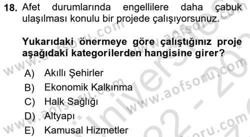 Cbs’de Proje Tasarımı ve Yönetimi Dersi 2022 - 2023 Yılı Yaz Okulu Sınav Soruları 18. Soru