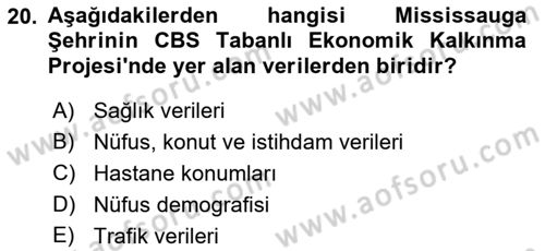 Cbs’de Proje Tasarımı ve Yönetimi Dersi 2023 - 2024 Yılı (Final) Dönem Sonu Sınav Soruları 20. Soru