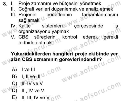 Cbs’de Proje Tasarımı ve Yönetimi Dersi 2023 - 2024 Yılı (Final) Dönem Sonu Sınav Soruları 8. Soru