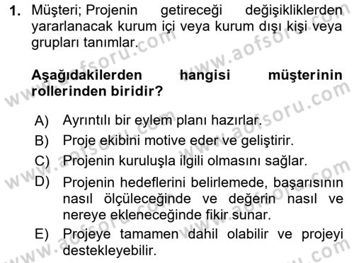 Cbs’de Proje Tasarımı ve Yönetimi Dersi 2023 - 2024 Yılı Yaz Okulu Sınav Soruları 1. Soru