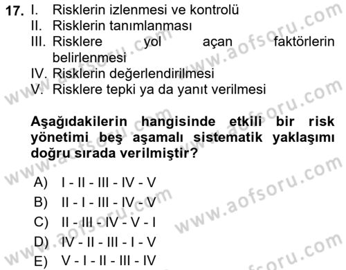 Cbs’de Proje Tasarımı ve Yönetimi Dersi 2024 - 2025 Yılı (Final) Dönem Sonu Sınav Soruları 17. Soru