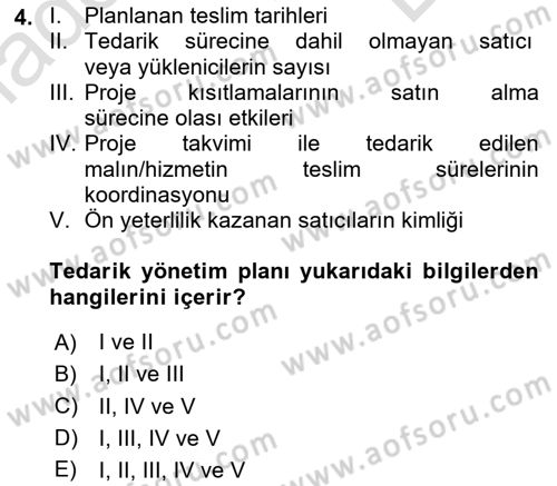 Cbs’de Proje Tasarımı ve Yönetimi Dersi 2024 - 2025 Yılı (Final) Dönem Sonu Sınav Soruları 4. Soru