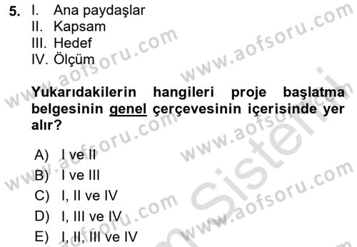 Cbs’de Proje Tasarımı ve Yönetimi Dersi 2024 - 2025 Yılı (Final) Dönem Sonu Sınav Soruları 5. Soru