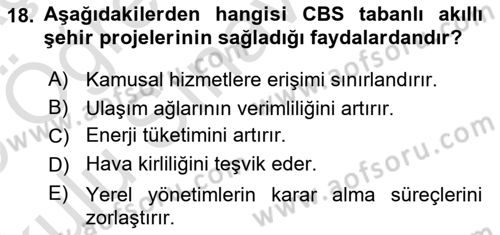 Cbs’de Proje Tasarımı ve Yönetimi Dersi 2024 - 2025 Yılı Yaz Okulu Sınav Soruları 18. Soru