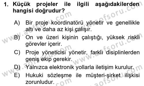 Cbs’de Proje Tasarımı ve Yönetimi Dersi 2025 - 2026 Yılı (Vize) Ara Sınav Soruları 1. Soru