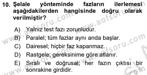 Cbs’de Proje Tasarımı ve Yönetimi Dersi 2025 - 2026 Yılı (Vize) Ara Sınav Soruları 10. Soru