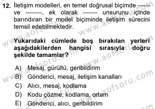 Cbs’de Proje Tasarımı ve Yönetimi Dersi 2025 - 2026 Yılı (Vize) Ara Sınav Soruları 12. Soru