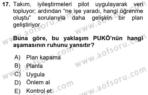 Cbs’de Proje Tasarımı ve Yönetimi Dersi 2025 - 2026 Yılı (Vize) Ara Sınav Soruları 17. Soru