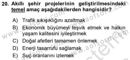 Cbs’de Proje Tasarımı ve Yönetimi Dersi 2025 - 2026 Yılı (Final) Dönem Sonu Sınav Soruları 20. Soru