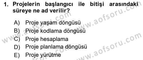 Cbs’de Proje Tasarımı ve Yönetimi Dersi 2025 - 2026 Yılı Yaz Okulu Sınav Soruları 1. Soru