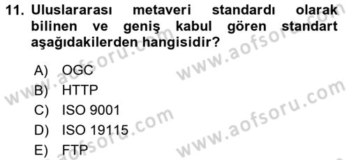 Web Tabanlı CBS Dersi 2023 - 2024 Yılı Yaz Okulu Sınav Soruları 11. Soru