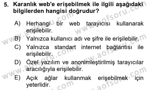 Web Tabanlı CBS Dersi 2023 - 2024 Yılı Yaz Okulu Sınav Soruları 5. Soru