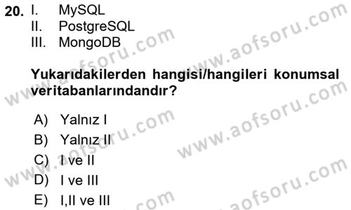 Web Tabanlı CBS Dersi 2024 - 2025 Yılı (Vize) Ara Sınav Soruları 20. Soru