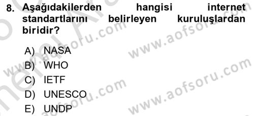 Web Tabanlı CBS Dersi 2024 - 2025 Yılı (Vize) Ara Sınav Soruları 8. Soru