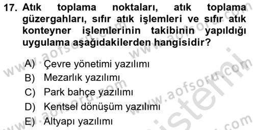 Web Tabanlı CBS Dersi 2024 - 2025 Yılı (Final) Dönem Sonu Sınav Soruları 17. Soru