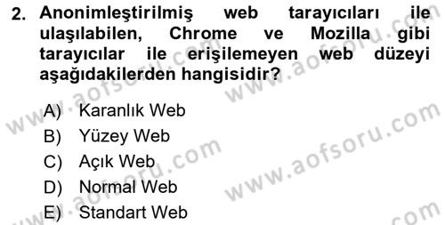 Web Tabanlı CBS Dersi 2024 - 2025 Yılı (Final) Dönem Sonu Sınav Soruları 2. Soru