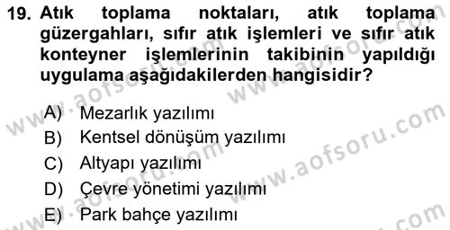 Web Tabanlı CBS Dersi 2024 - 2025 Yılı Yaz Okulu Sınav Soruları 19. Soru