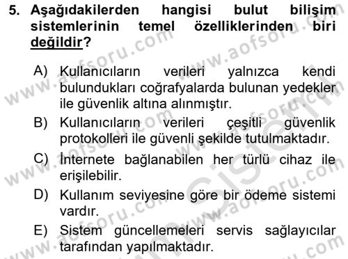 Web Tabanlı CBS Dersi 2024 - 2025 Yılı Yaz Okulu Sınav Soruları 5. Soru
